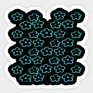 Blue mini cutie flowers Sticker